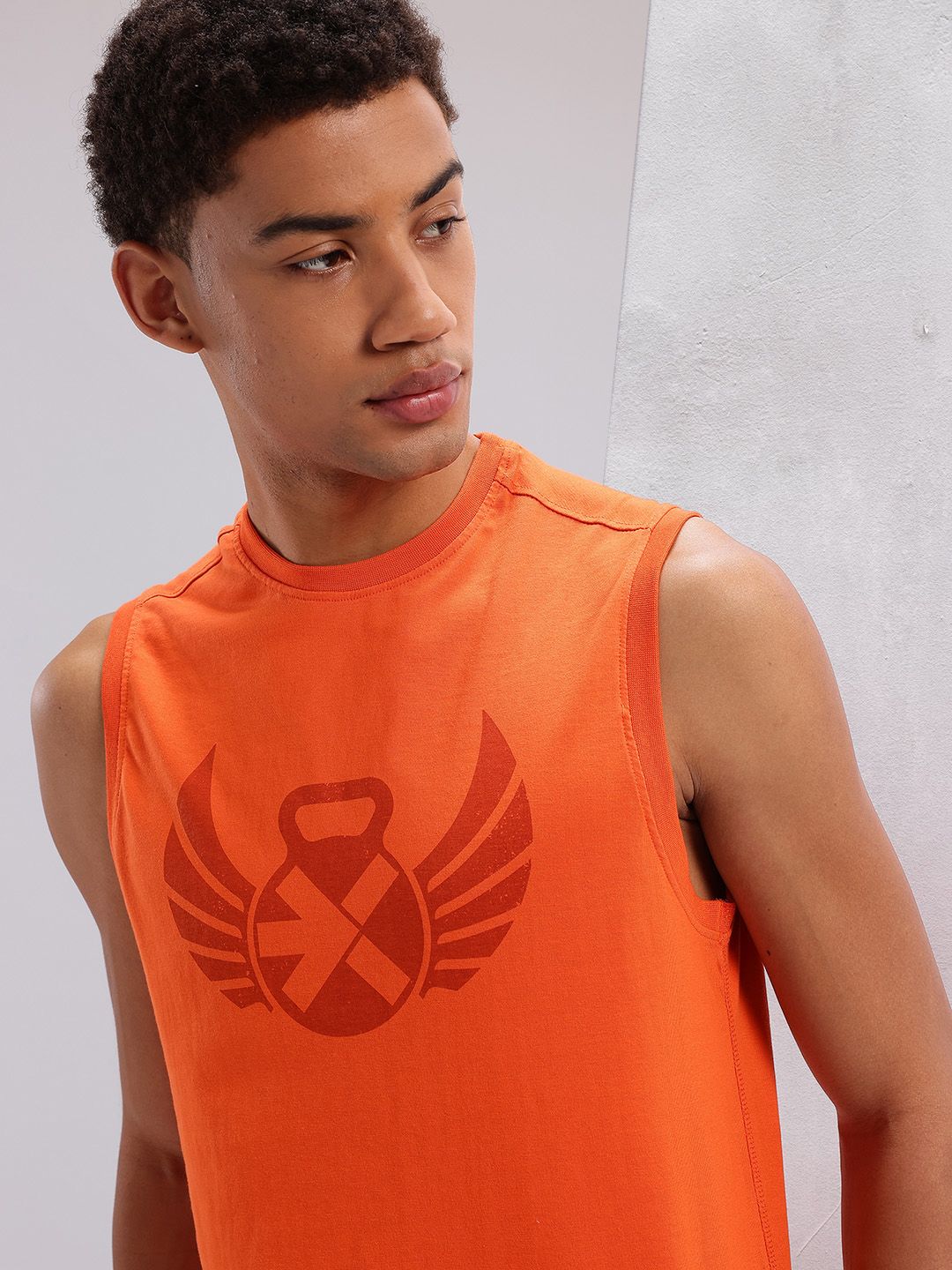 HRX by Hrithik Roshan Brand Logo Printed Training T-shirt