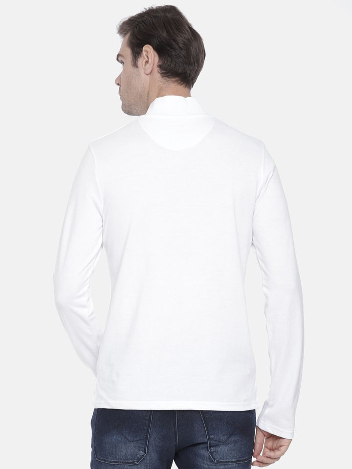 The Indian Garage Co Men White Solid T-shirt