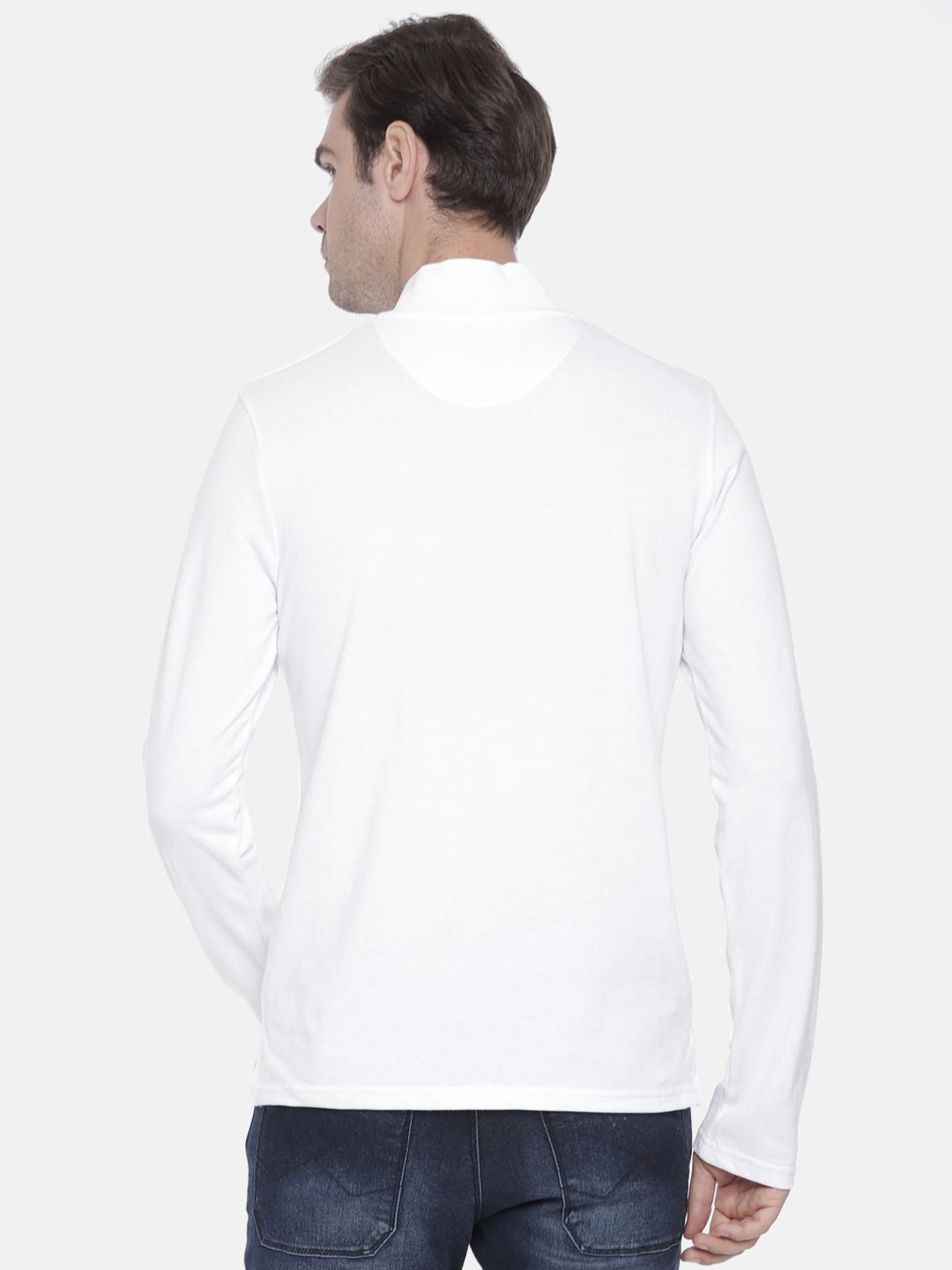The Indian Garage Co Men White Solid T-shirt