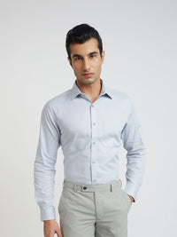 Raymond Textured Pure Cotton Slim Fit Formal Shirt