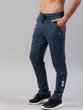 HRX by Hrithik Roshan Men Blue Athleisure Cotton Track Pants