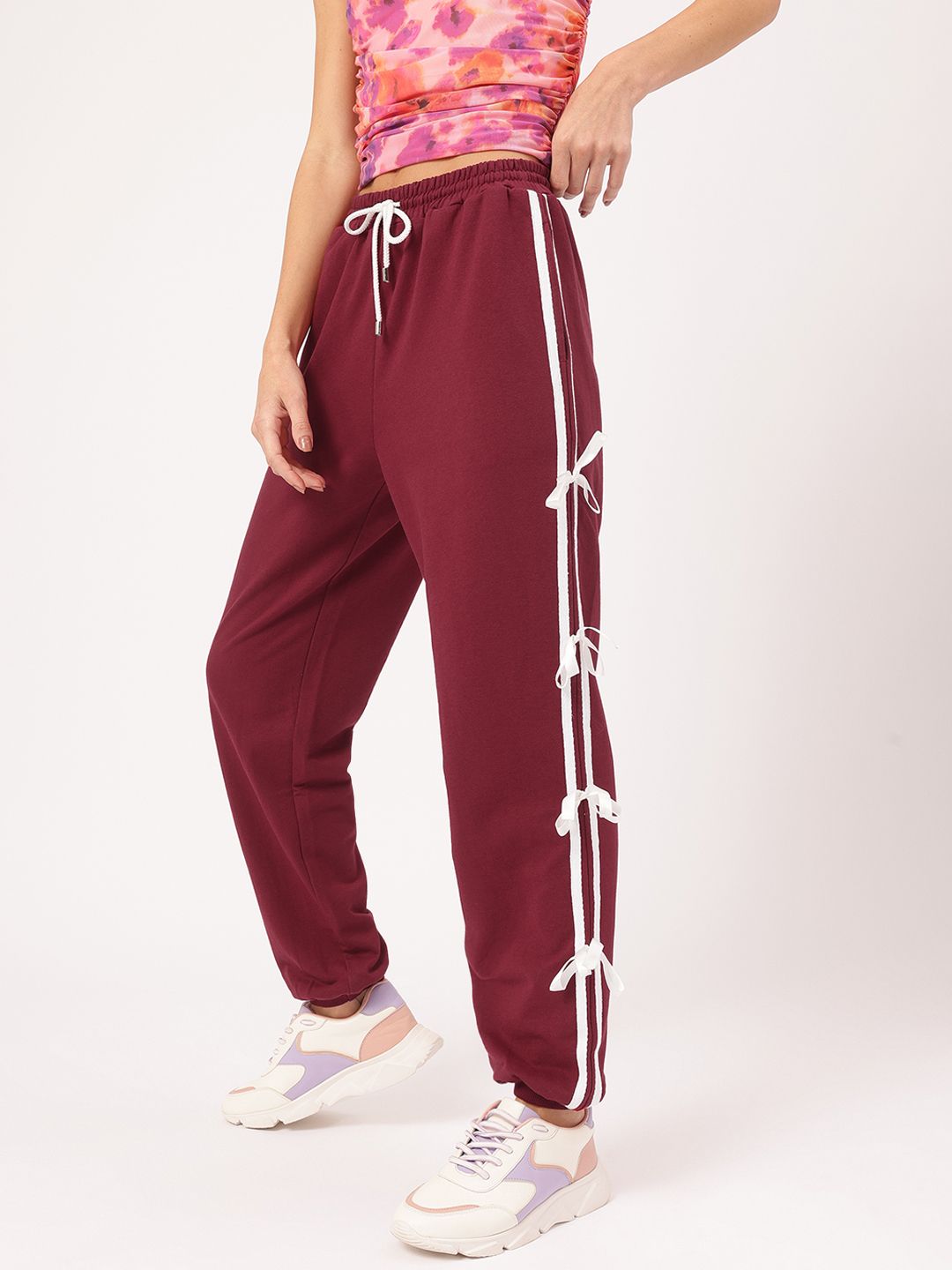DressBerry Women Snuggle Chic Bow Trims Joggers