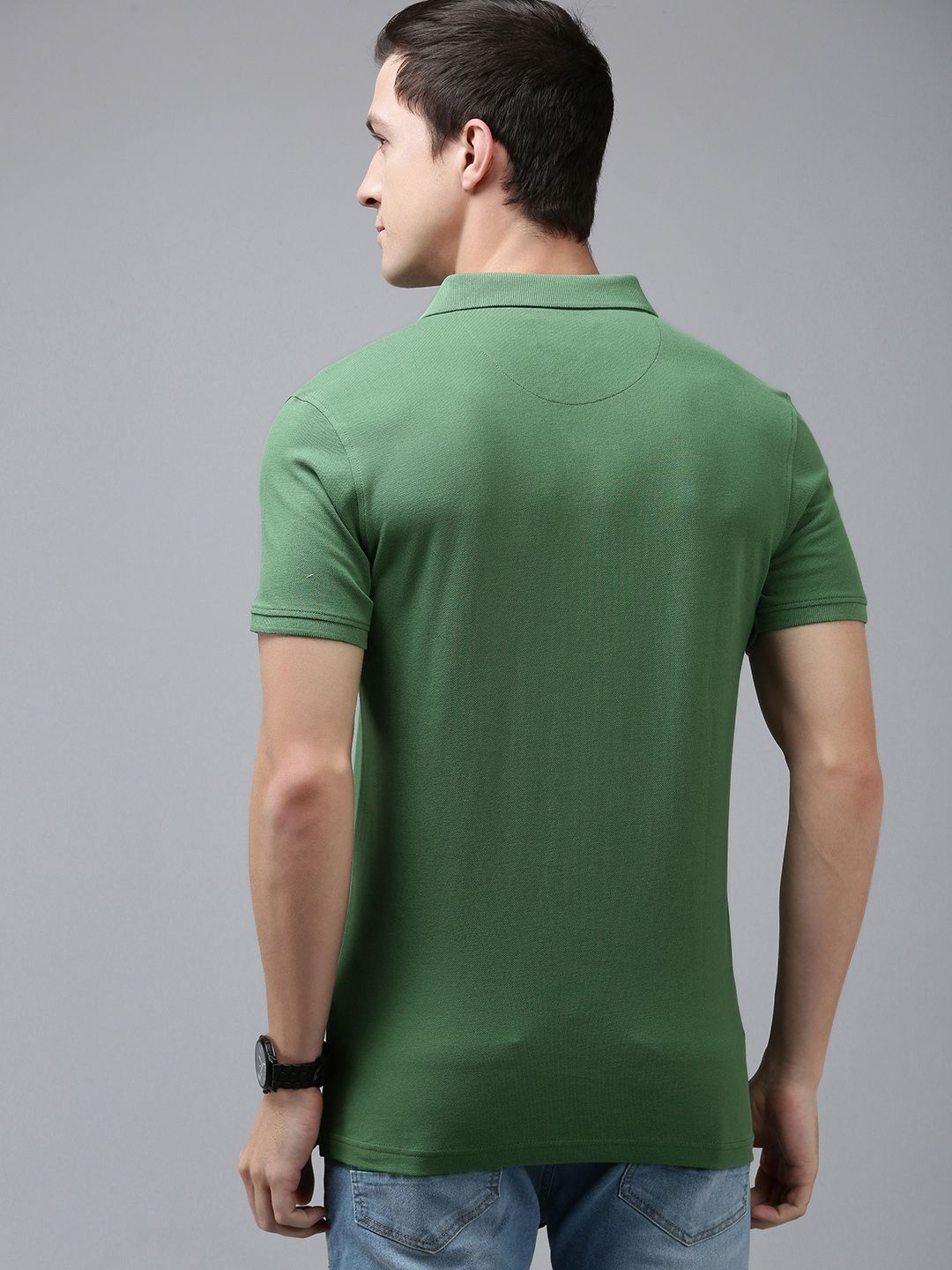 SPYKAR Men Polo Collar Pure Cotton Slim Fit T-shirt