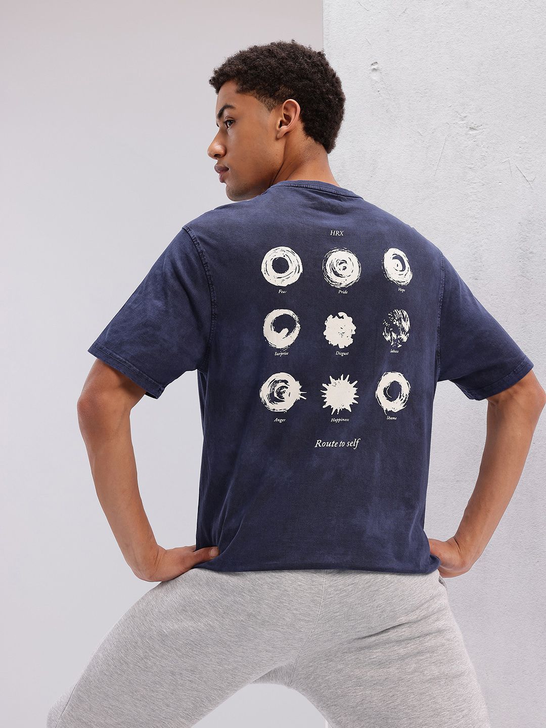 HRX by Hrithik Roshan Printed Pure Cotton Yoga T-shirt