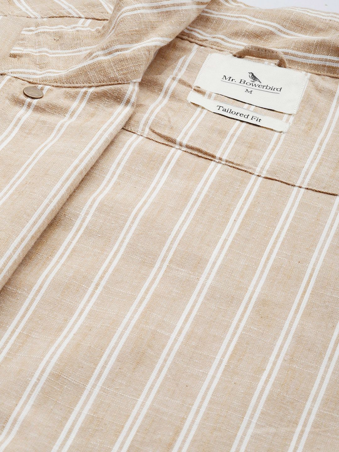 Mr Bowerbird Stand Collar Striped Bomber Jacket