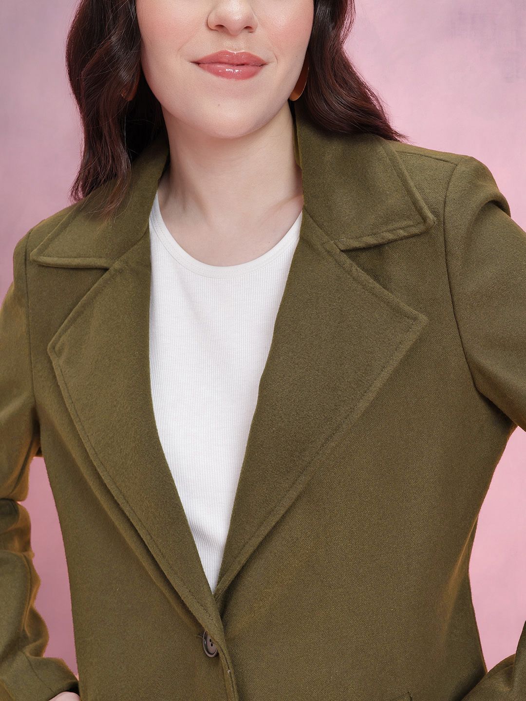 DressBerry Single-Breasted Longline Overcoat