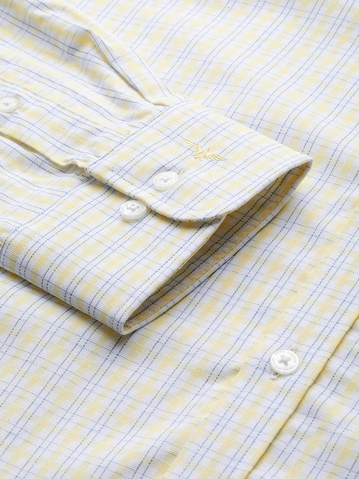 Park Avenue Men Pure Cotton Slim Fit Tartan Checked Formal Shirt