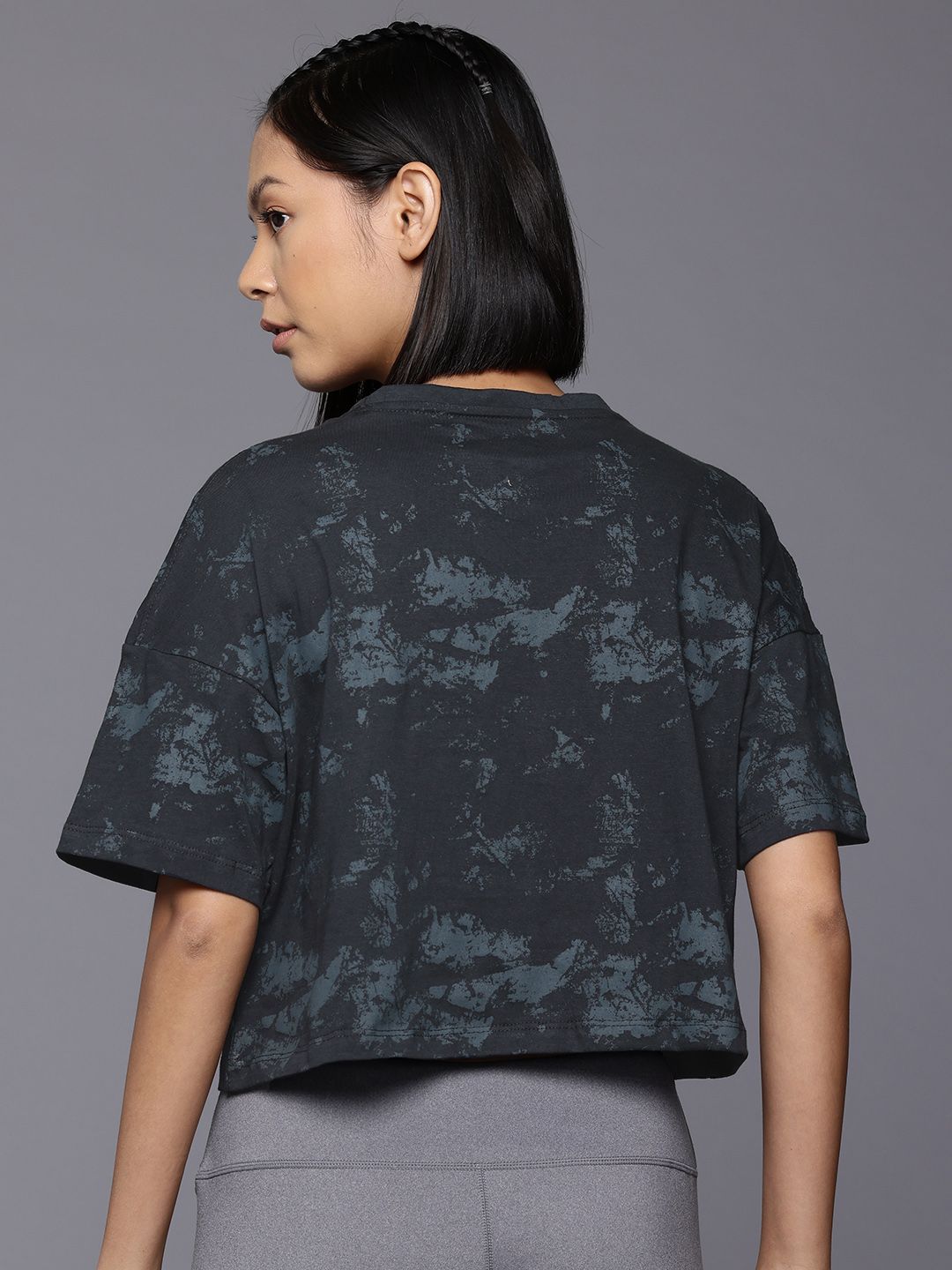 HRX by Hrithik Roshan Abstract Printed Yoga T-shirt