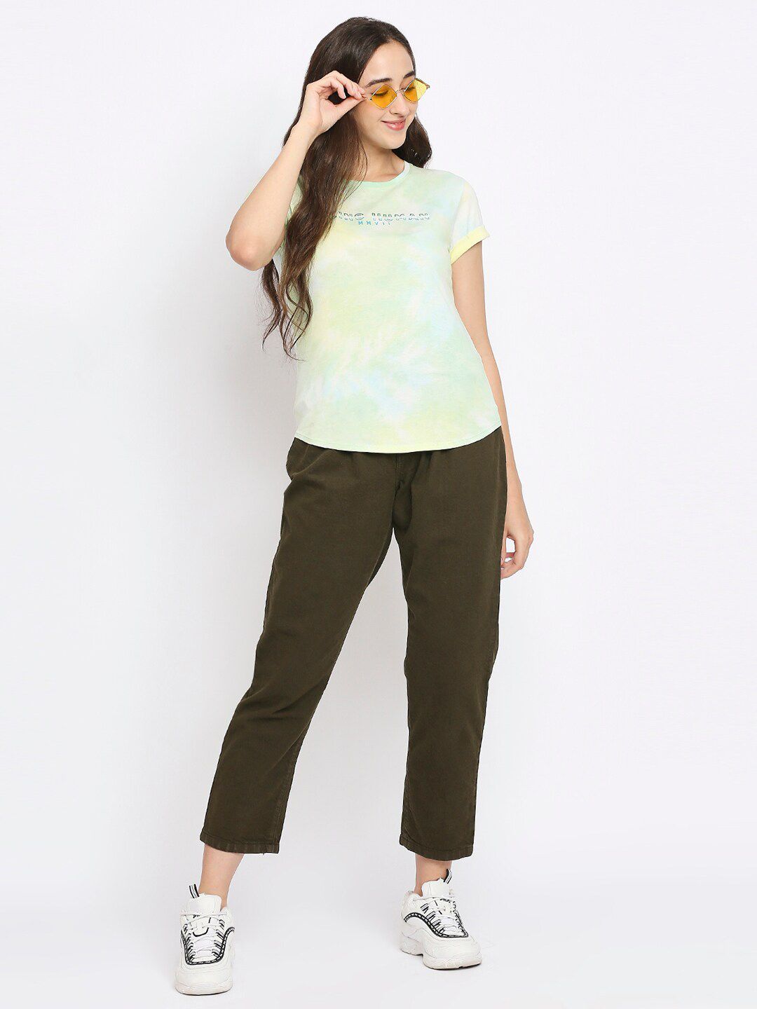 Being Human Women Green Printed T-shirt