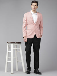 Park Avenue Self Checked Super Slim Fit Single-Breasted Formal Blazer