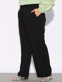 SASSAFRAS Curve Women Plus Size Straight Fit Cargo