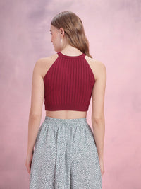 DressBerry Ribbed Fitted Crop Top