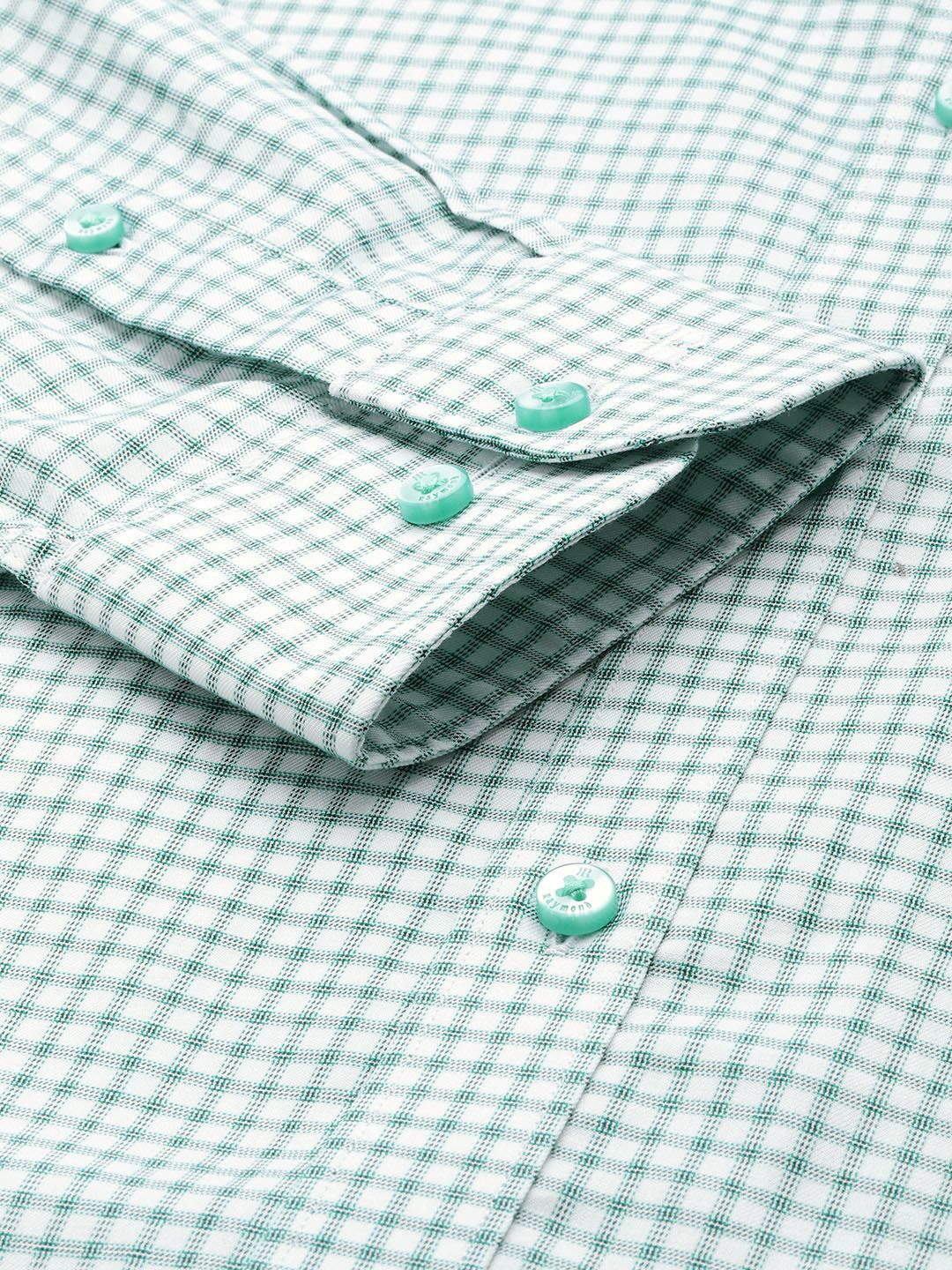 Raymond Men Slim Fit Micro Checks Pure Cotton Formal Shirt
