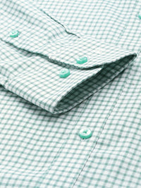 Raymond Men Slim Fit Micro Checks Pure Cotton Formal Shirt