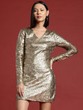all about you Sequin Embellished Sheath Mini Dress