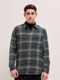 THE BEAR HOUSE Slim Fit Tartan Checks Pure Cotton Casual Shirt