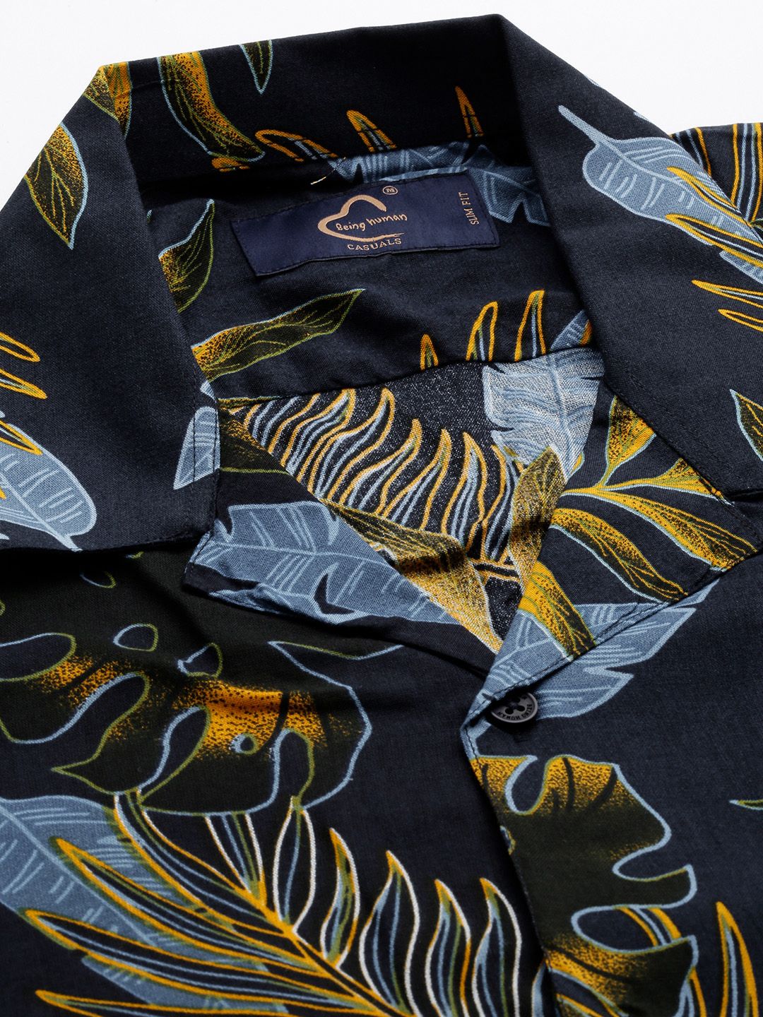 Being Human Slim Fit Tropical Printed Casual Shirt