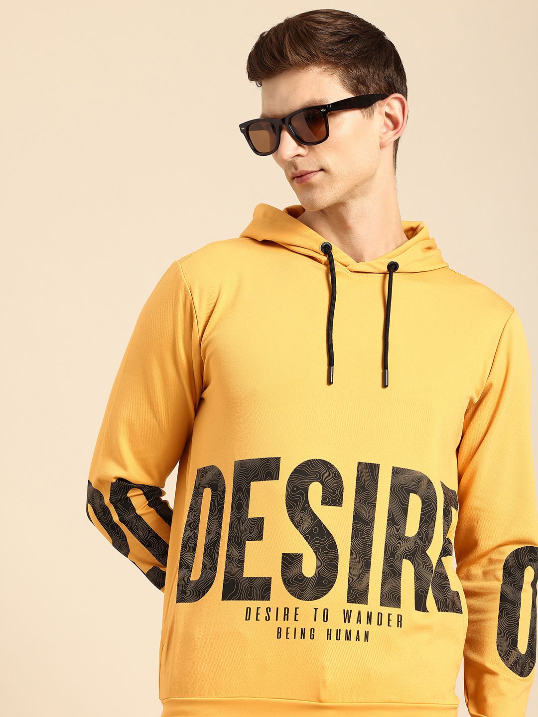 Being Human Typography Printed Hooded Sweatshirt