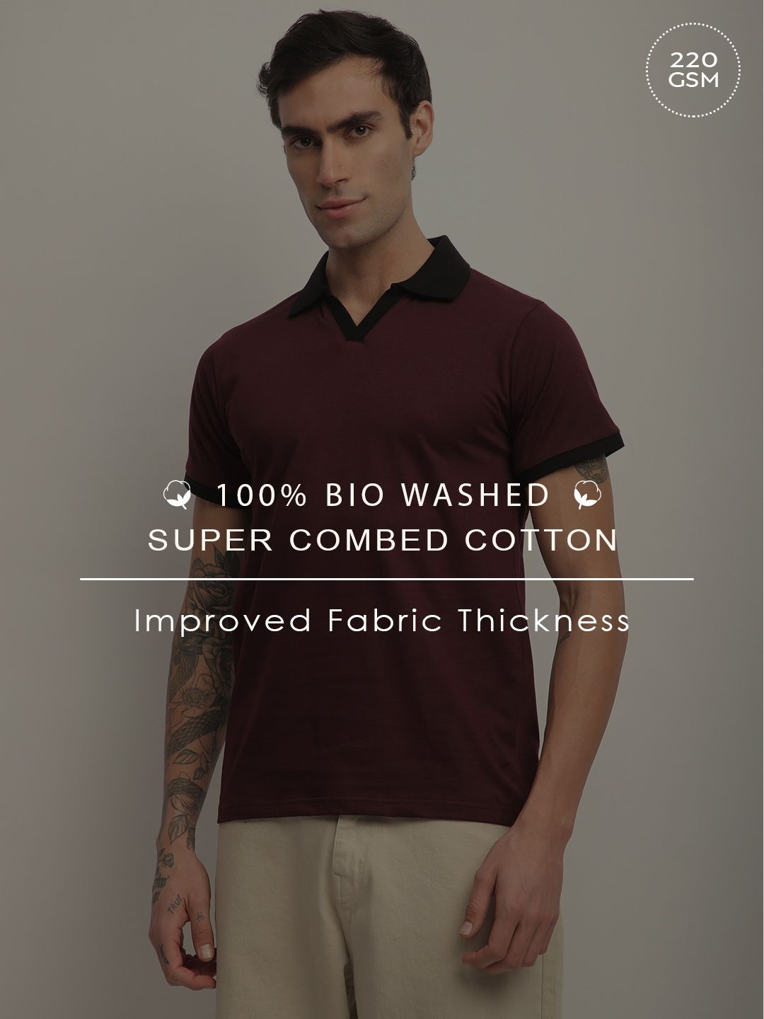 DILLINGER Men Short Sleeve Regular Fit Solid Polo Tshirt