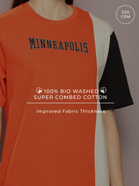 DILLINGER Women Typography Printed Oversized T-shirt