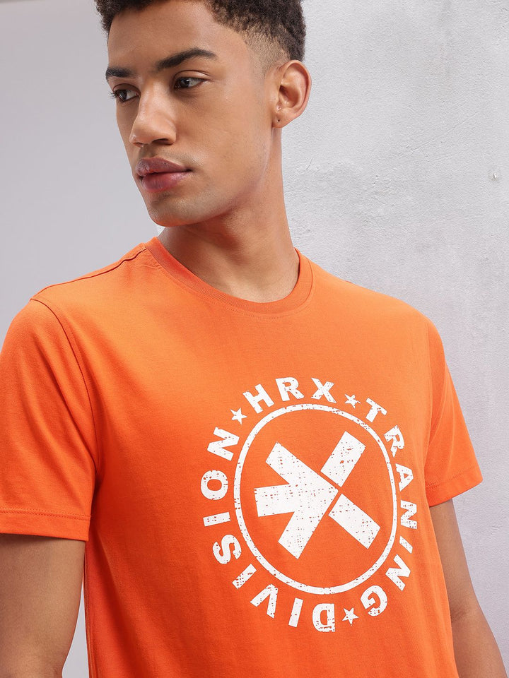 HRX by Hrithik Roshan Brand Logo Printed Training T-shirt