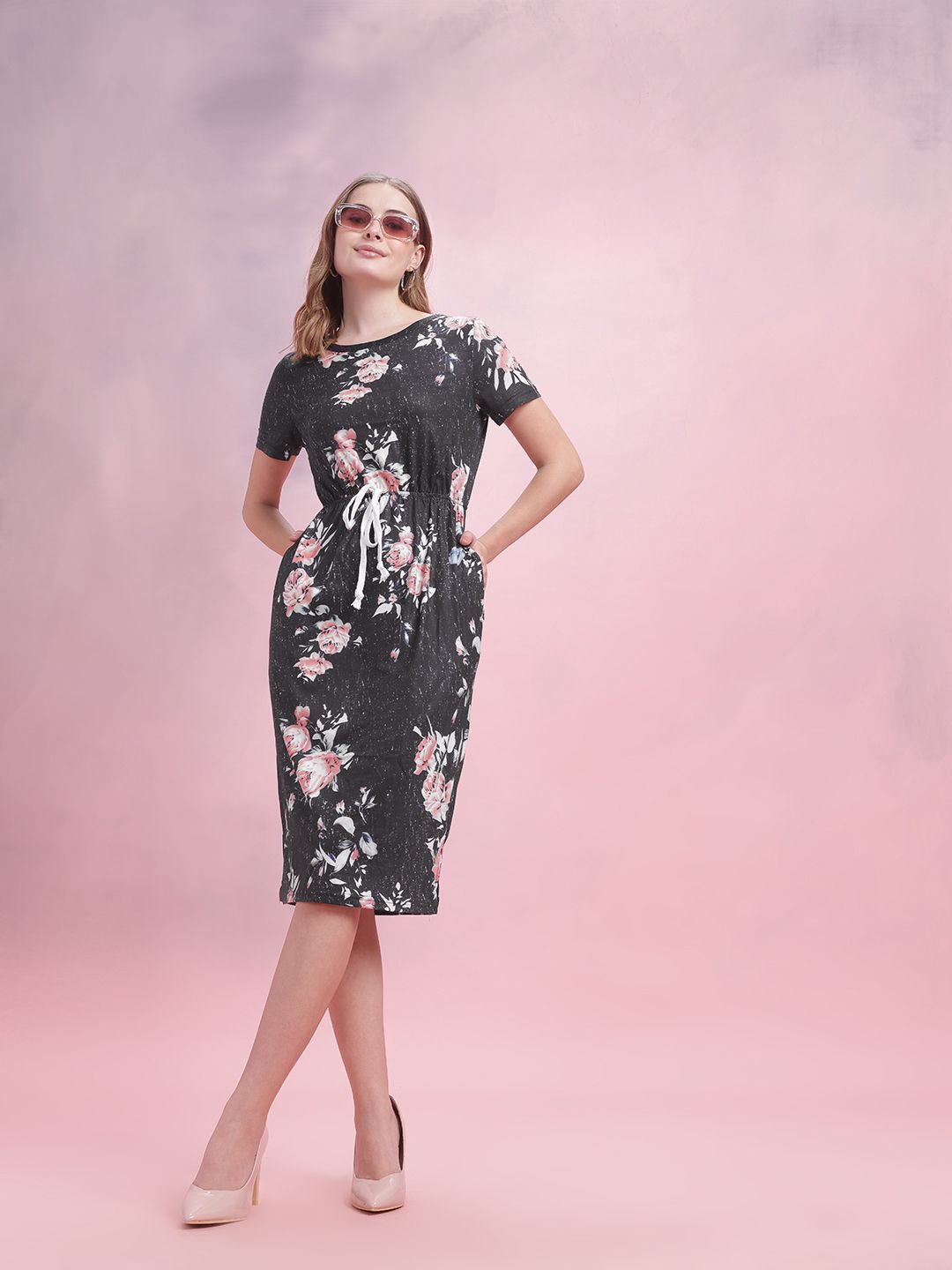 DressBerry Floral Print Bodycon Dress