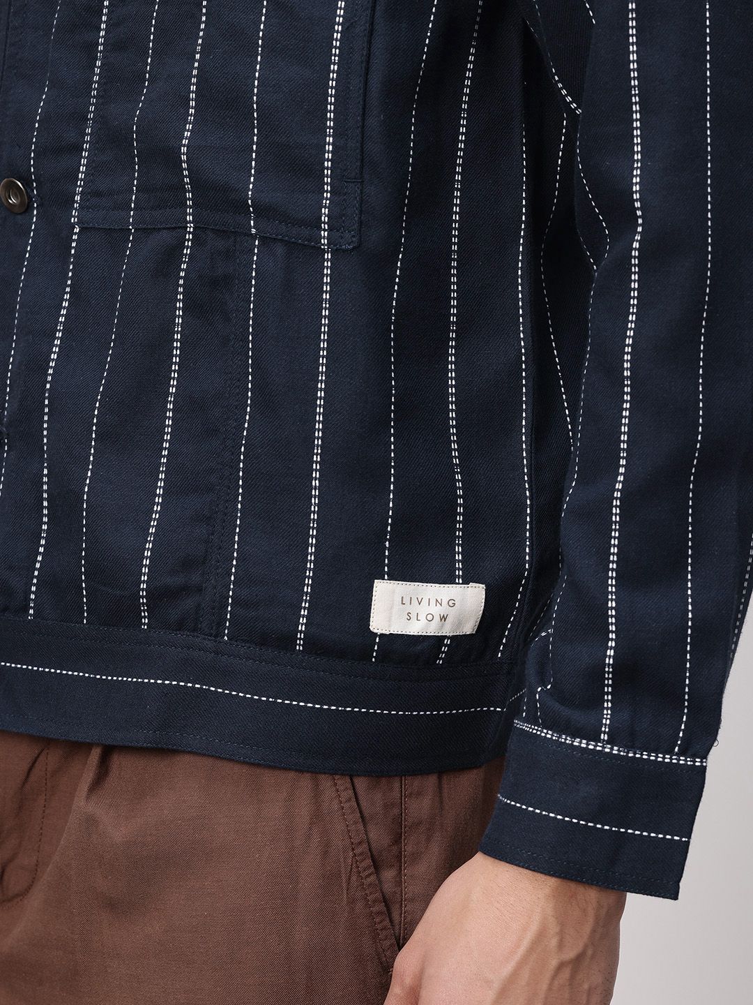 ether Zen Striped Chest Pocket Detail Shirt