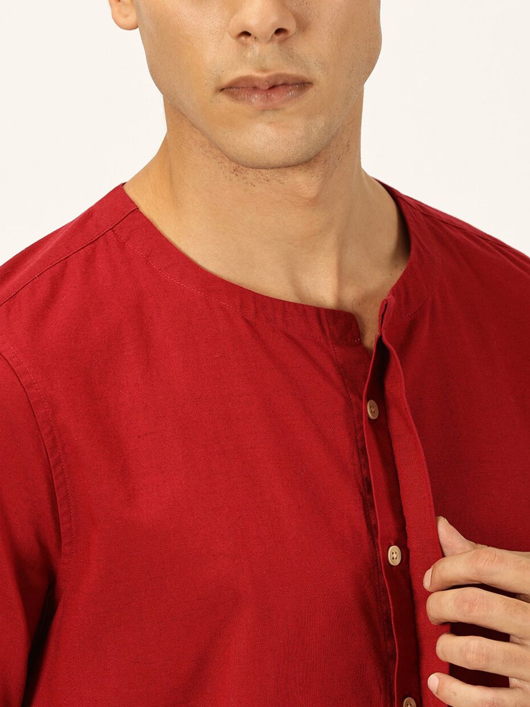 Thomas Scott Men Premium Cotton Linen Casual Shirt