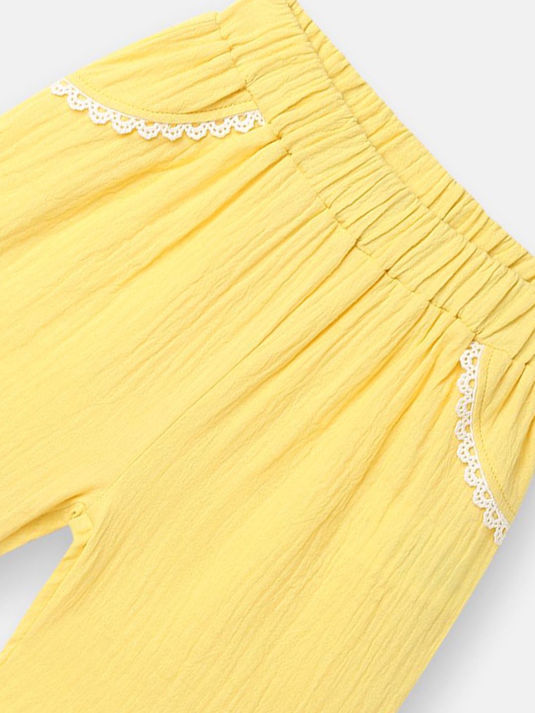 Nauti Nati Girls Girls Embroidery Detail Peter Pan Collar Cotton Top and Shorts Set