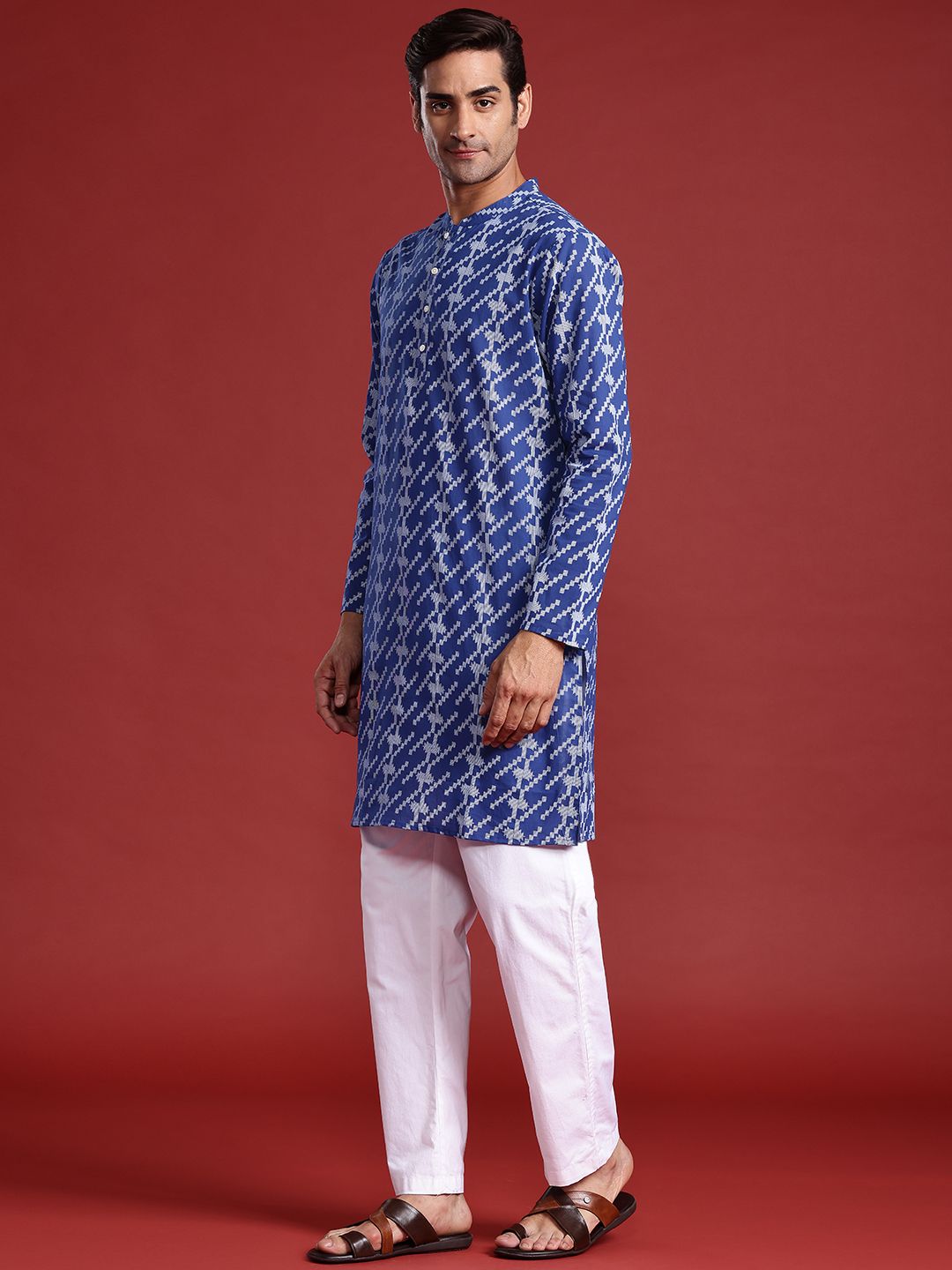 Anouk Pure Cotton Geometric Printed Kurta