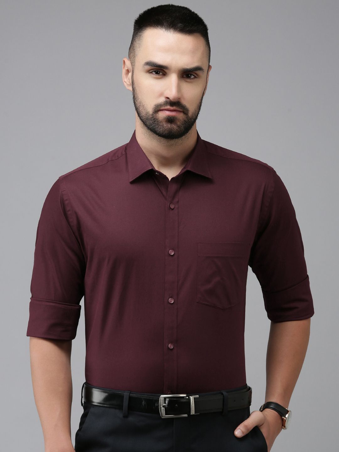 Park Avenue Solid Slim Fit Formal Shirt