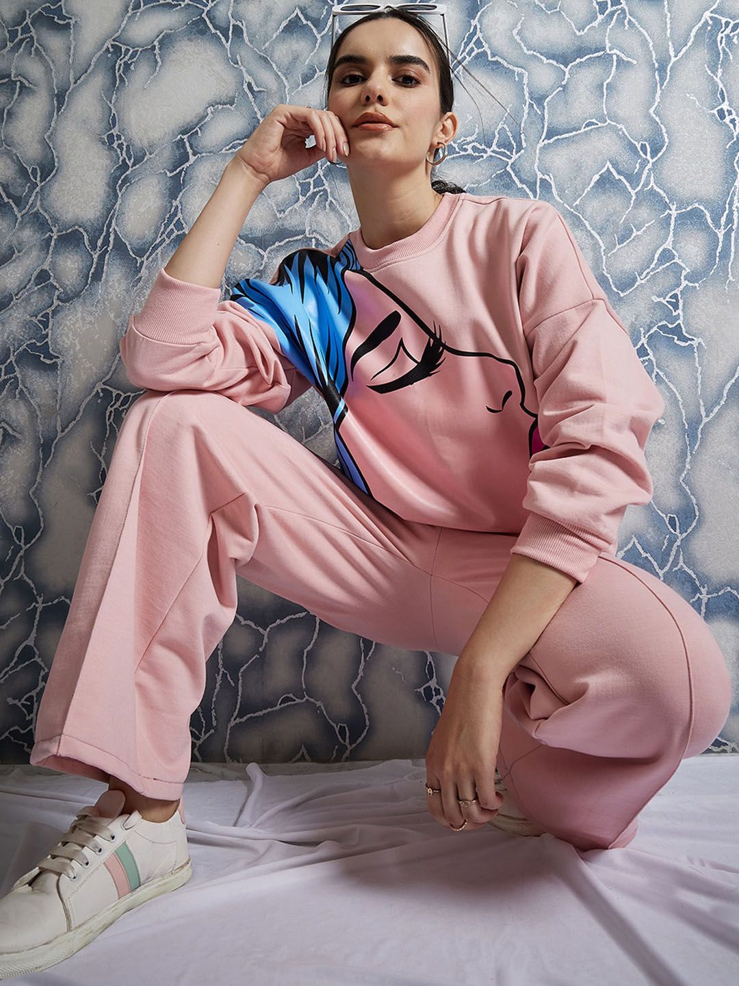 Athena Graphic Printed Sweatshirt With Trouser