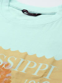 DressBerry Women Printed Drop-Shoulder Sleeves Pure Cotton T-shirt