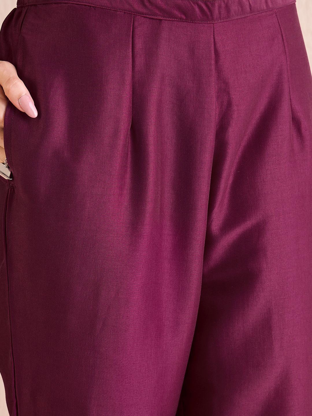 Indo Era Women Floral Embroidered Regular Kurta with Trousers & With Dupatta