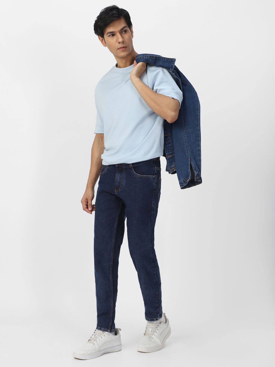 Urbano Fashion Men Heavy Fade Stretchable Jeans