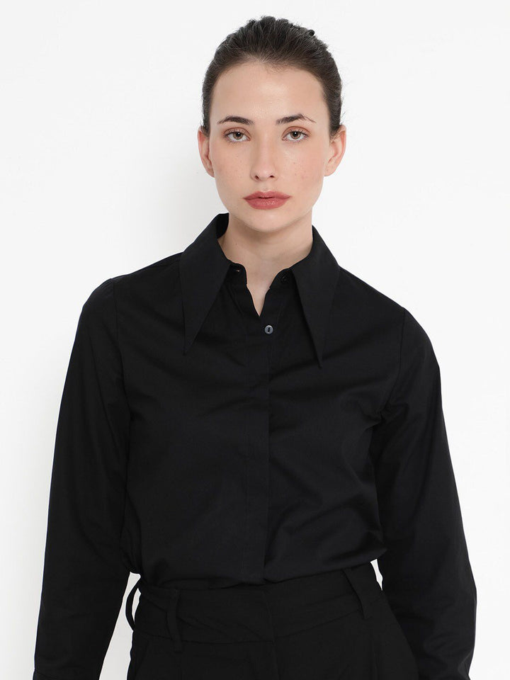 RAREISM Comfort Concealed Button Placket Cotton Formal Shirt