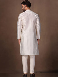 KISAH Yoke Design Mandarin Collar Mirror Work Kurta