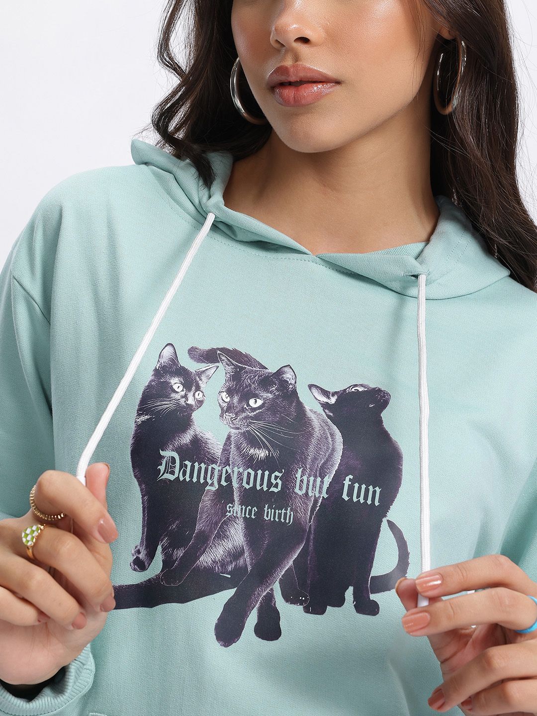 DressBerry Graphic Hooded Sweatshirt