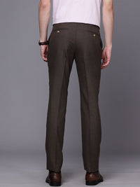 Raymond Men Checked Slim Fit Formal Trousers