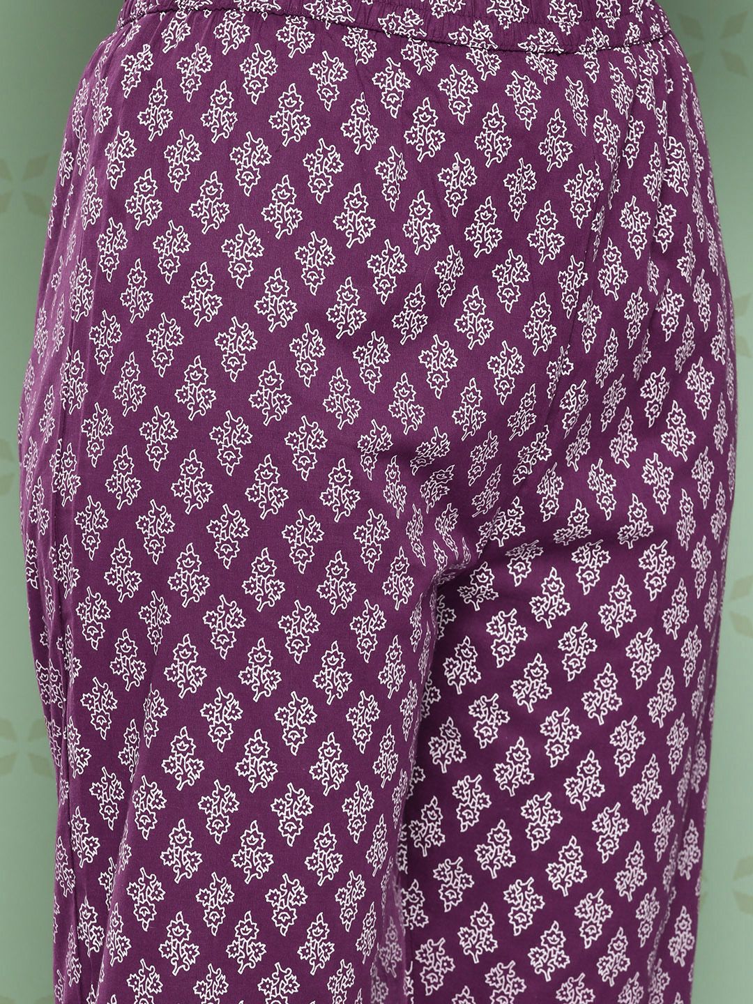 KALINI Women Ethnic Motifs Printed Empire Gotta Patti Kurta with Trousers & With Dupatta