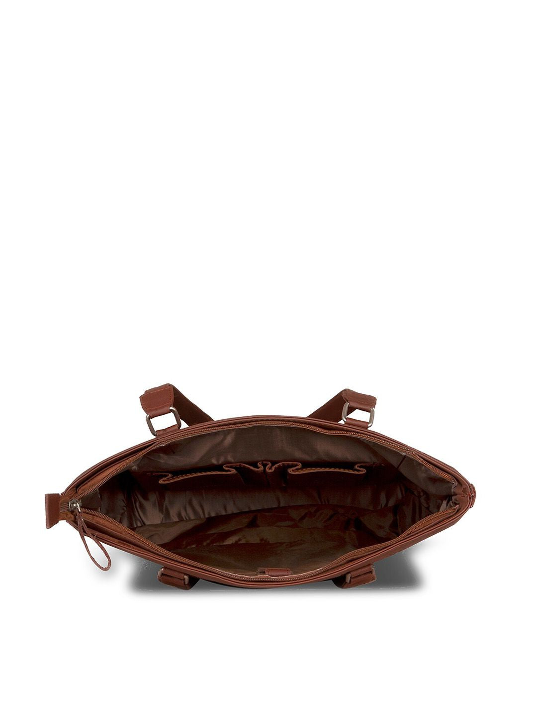 ZOUK Women Brown Ethnic Motifs Printed Structured Tote Bag