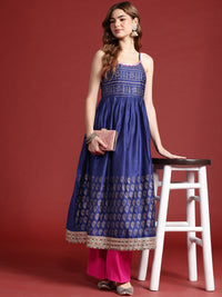 Anouk Tyohaar Collection Printed Gotta Patti A-Line Kurta