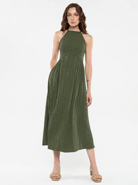 RAREISM Striped A-Line Midi Dress