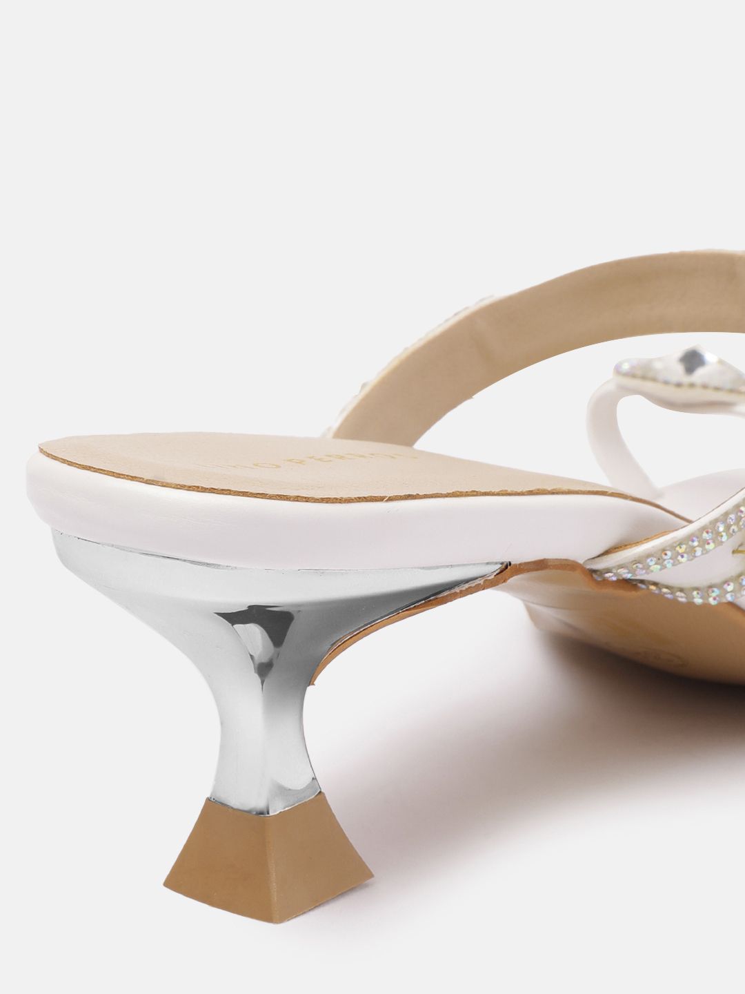 Lino Perros Embellished One-Toe Kitten Heels