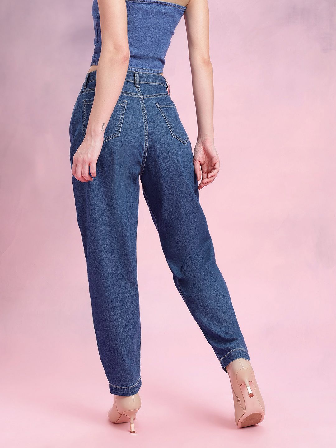 DressBerry Women Slouchy Fit High-Rise Jeans