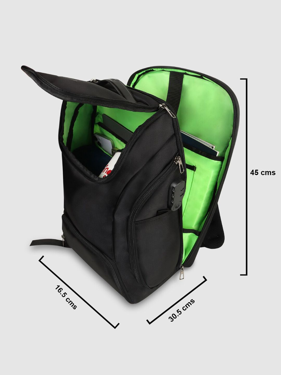 HRX by Hrithik Roshan Unisex Anti-Theft Backpack with Shoe Pocket 40L