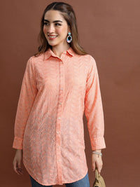 Vishudh Floral Embroidered Opaque Casual Shirt