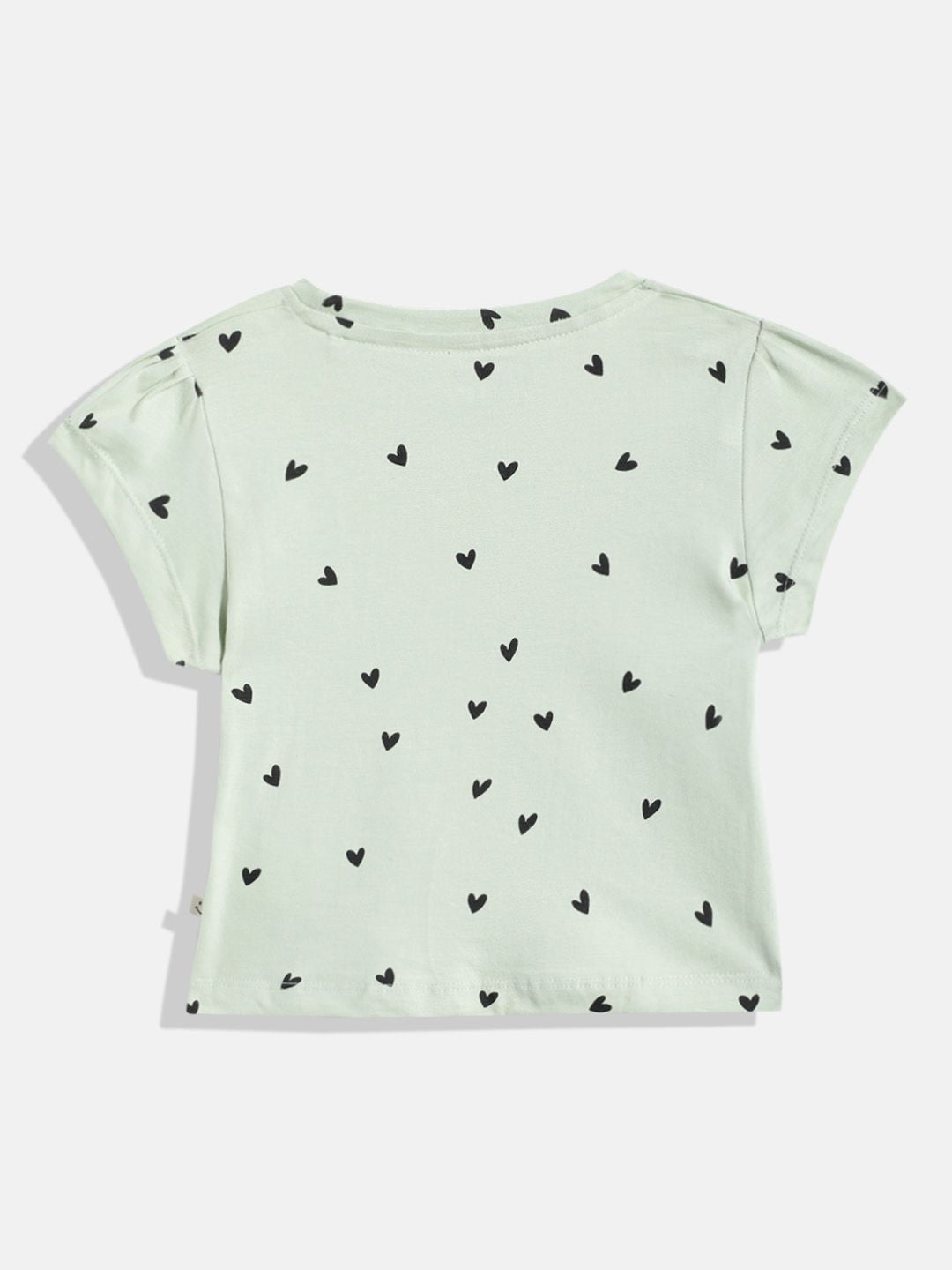 Happy Faces Girls Conversational & Typography Printed Pure Cotton T-shirt