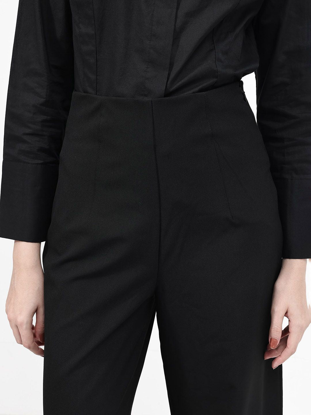 RAREISM Women Cotton High-Rise Trousers