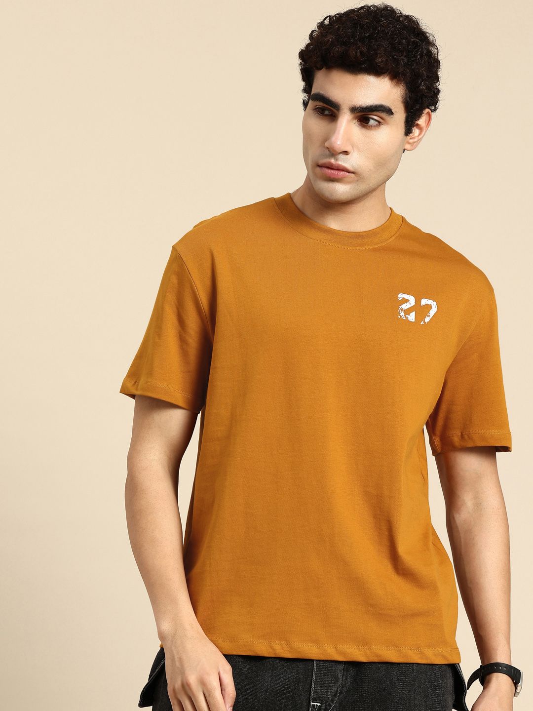 Being Human Graphic Printed Drop-Shoulder Sleeves Pure Cotton Easy Fit T-shirt